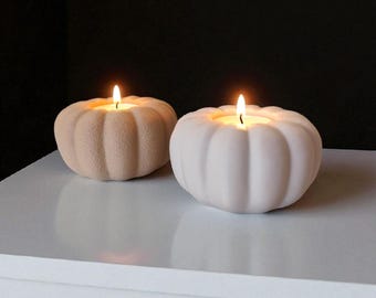 3D Printed Pumpkin Tealight Holder for Halloween Decor  PLA Candle Holder