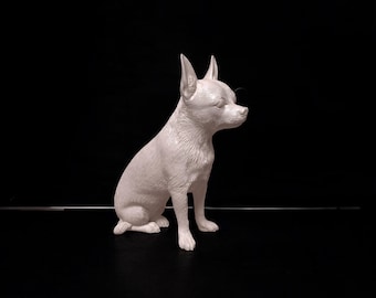Chihuahua Seated Dog – Ultra High Detailed Sculpture