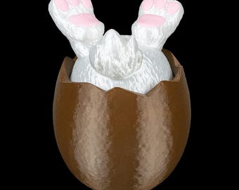 Peeky Bunny Container – Cute Easter Bunny Storage Box, Playful Rabbit Decor, Small Gift Container, Spring Home Decor