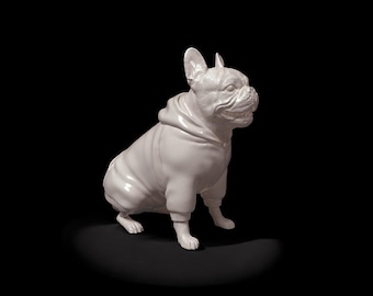 French Bulldog With Sweater – Ultra Detailed Sculpture