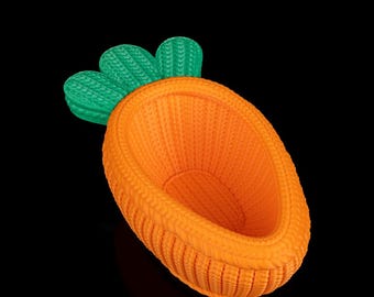 Crochet Carrot Bowl for Easter – Spring Candy Dish & Cute Treat Storage Decor