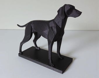 Low Poly Hunting Dog Sculpture