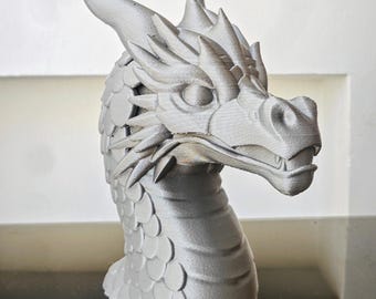 Dragon Headphone Stand - 3D Printed Fantasy Desk Holder for Gamers  Geeks Unique Office Accessory