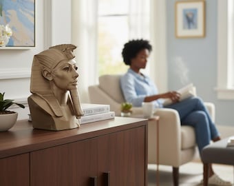 Big Pharaoh Bust – Ancient Egyptian Sculpture