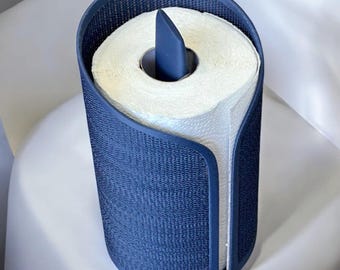 Wicker Style Paper Towel Roll Holder – 3D Printed Kitchen Organizer for Standard Rolls – Modern Minimalist Counter Storage