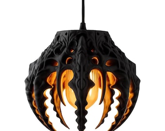 Organic Alien CLAW Style Hängeleuchte – Skulpturale Deckenlampe für E27 Birnen – einzigartiges modernes Horror Dekor für Wohnzimmer, Studio oder Bar