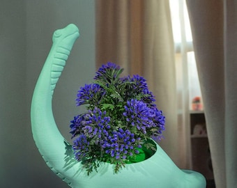 Herbivore Dinosaur Planter, Whimsical Plant Pot (24 cm)
