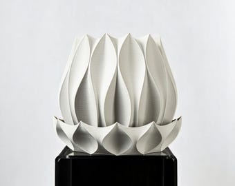 Large 3D Printed Plant Pot – Modern Decorative Planter – Organic Sculptural Indoor Flower Pot – Unique Home Decor