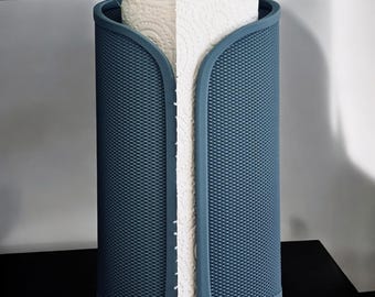 Wicker Paper Towel Holder  3D Printed Kitchen Organizer for Standard Rolls  Modern Minimalist Design