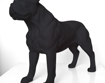 3D-Printed American Bulldog Sculpture: Realistic Dog Statue, Eco-Friendly PLA