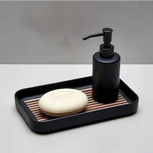 3D Printed Soap Dish with Drain  Minimalist Soap Holder No-Mess Tray for Modern Bathrooms