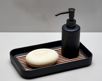 3D Printed Soap Dish with Drain  Minimalist Soap Holder No-Mess Tray for Modern Bathrooms