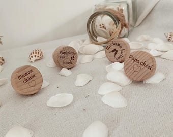 Bouchon réutilisable, cuisine, vin, cadeau, bouteille, bois, personnalisation, gravure
