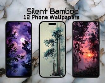 Silent Bamboo – 12 Phone Wallpapers | Zen Aesthetic Nature Backgrounds
