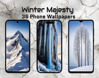 Winter Majesty Phone Wallpapers – Snow Mountain and Frozen Forest Aesthetic | 36 Winter Nature Wallpapers for iPhone & Android
