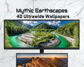 Mythic Earthscapes – 40 ultraszerokich tapet przyrodniczych | Panoramiczne krajobrazy 3440x1440 | Kinowe tła pulpitu