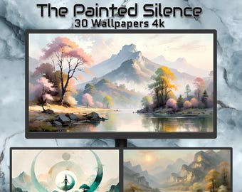 Malowana cisza – 30 estetycznych tapet 4K, pastelowe pejzaże, minimalistyczne akwarele, tła na pulpit, pobieranie cyfrowe