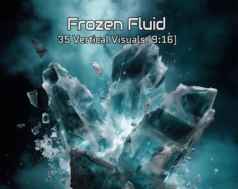 Frozen Fluid - Vertical Crystal Explosion Art – Abstract Frozen Energy Visuals – Ice Shard Backgrounds for Stories and Reels