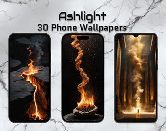 Ashlight – 30 Dramatic Fire & Smoke Phone Wallpapers | Volcanic Aesthetic, Fiery Minimalist Backgrounds, Fantasy Flame Art