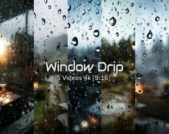 Vertical Rain Window Videos | 4K 9:16 Cinematic Raindrop Overlays for Mobile, Reels, Edits