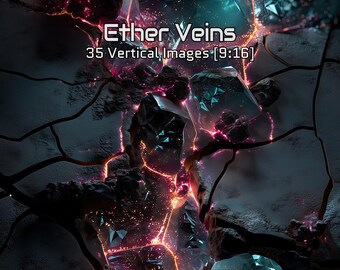 Abstract Energy Art Pack | 35 Vertical AI-Curated Images for Phone Wallpapers, Visual Design, Reel and Stories
