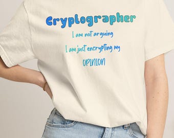 Cybersecurity Gift | Cotton Comfort Colors 1717 Minimalist Cryptographer Tech Shirt