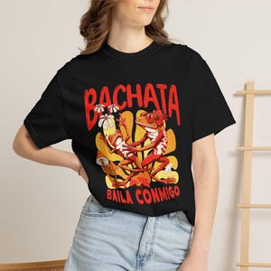 Baila Conmigo Bachata Frosch Paar Tanz Baumwolle Komfort Farben Grafik Shirt