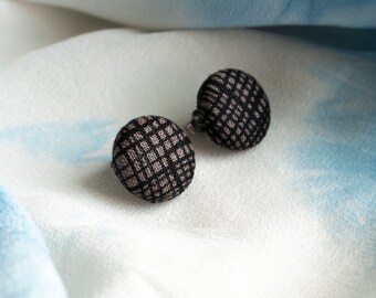 Cute Black and White Stud Earrings