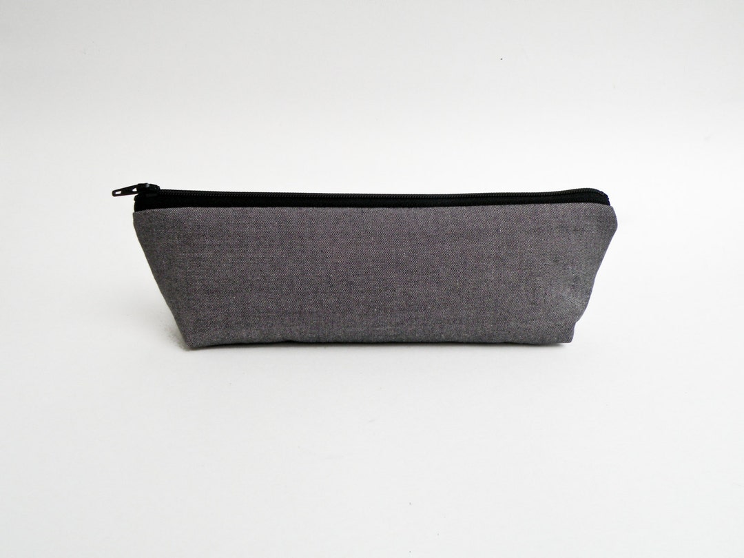 Charcoal Gray Pencil Case - Etsy