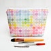 Rainbow Watercolor Makeup Bag - Large Pencil Case - Zipper Pouch - Vintage Color Guide Fabric - Back to School Supply 
