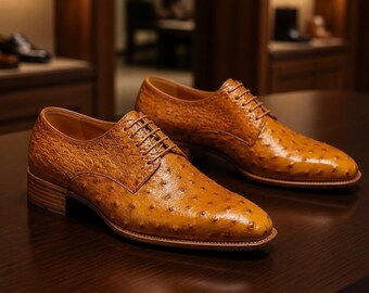 Handmade Men  Leather Formal Dress Shoes Oxford Office Shoes