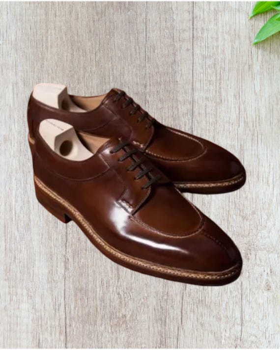 ブラウン ドレスシューズ グッドイヤー製法 メンズハンドメイドシューズ ブラウンレザー グッドイヤーウェルト製法