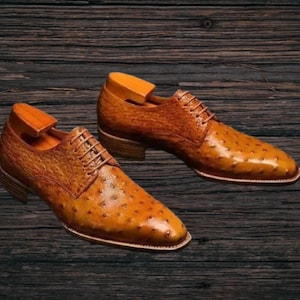 Handmade Men  Leather Formal Dress Shoes Oxford Office Shoes