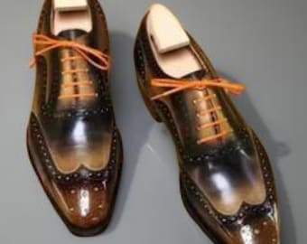 Handmade Men's Multicolored Leather Oxford Lace Up Dress / Fashion Shoes Men.