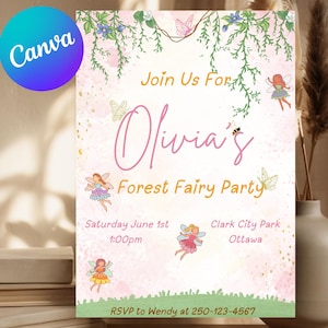 Fairy Birthday Party Invitation Template
