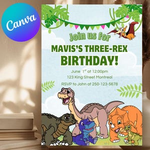 Dinosaur Birthday Party Invitation Template