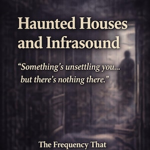 以下が含まれることがあります： セリフ体で「BLACK MAGIC EFFECT Vol.9」と書かれた本の表紙。表紙には「Haunted Houses and Infrasound」というテキストと、「Something's unsettling you... but there's nothing there.」という引用句が書かれています。下部には「The Frequency That Makes You Feel Watched.」と書かれています。
