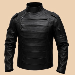 Handmade Captain America Leather Jacket,Vest for Men and Women,Detachable Sleeves Jacket, Cosplay Costume,Costume with Detachable Sleeves