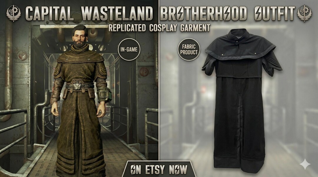 Steel Robe Capital Wasteland Brotherhood Outfit - Fallout Cosplay Costume - Post ...