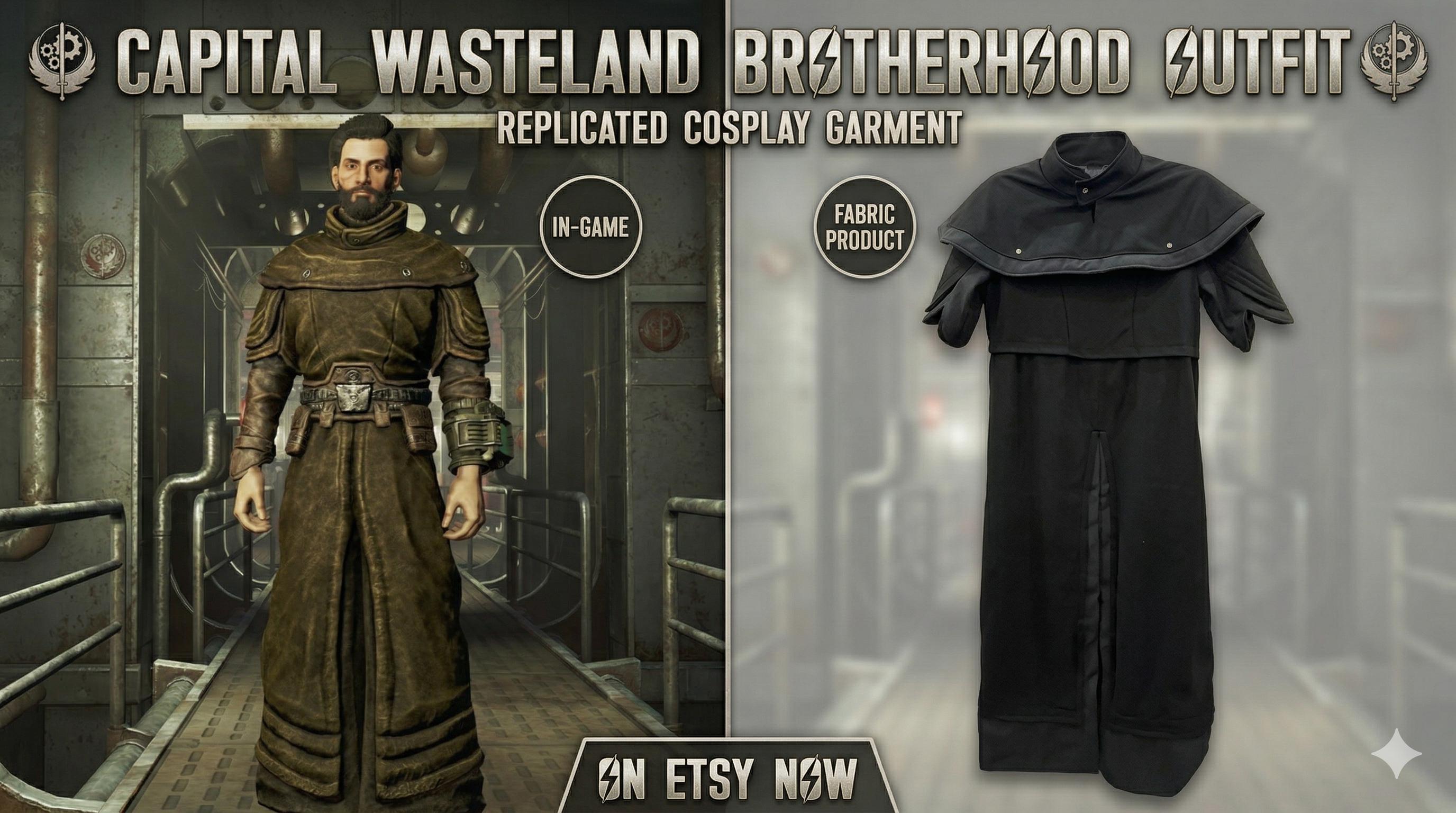 Fallout Robe Capital Wasteland Brotherhood Outfit - Fallout Cosplay Costume - Post ...