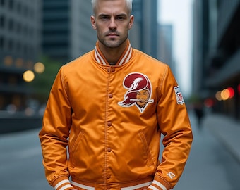 Tampa Bay Buccaneers Vintage 80s Starter Satin Bomber Jacket