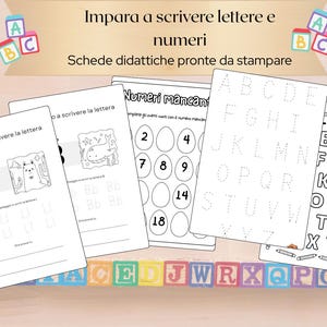 Hojas de ejercicios de preescritura - Primer alfabeto - Aprende letras y números (PDF)