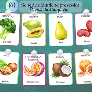 PDF da Stampare – Flashcards Bilingue Italiano-Inglese per Bambini in Età Prescolare