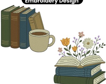 Book Lover Embroidery Bundle | Reading Quotes Embroidery Designs | Book Club Library Stitch Files | Literary Machine Embroidery Set