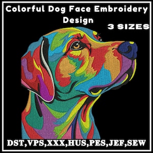 Dog Face Embroidery ,Pet Embroidery Design,cute dog design,Puppy Head Machine Embroidery ,Aussie Puppy,Dog Lover,Colorful Dog,Mini Dog Face