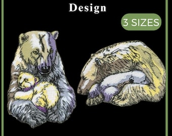 Autumn Bears Embroidery,Baby Boy Bear Embroidery Design ,Animal Embroidery Design, Machine Embroidery Design,Cute Baby Boy Bear Embroidery