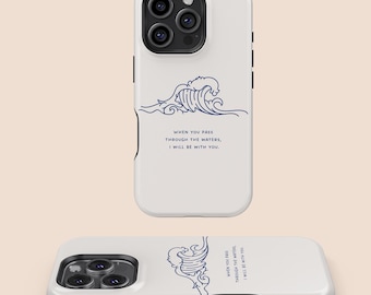 Minimalist Ocean Phone Case, Ocean Waves, iPhone 16 15 14 13 12 11 7 8 X XR XS SE Plus Pro Max,Samsung Galaxy S25 S24 S23 S22 S21 S20
