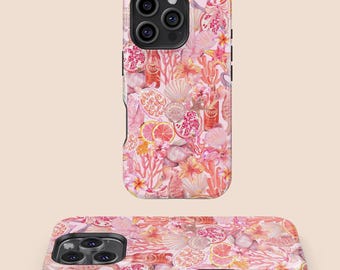 Vibrant Beach Aesthetic Phone Case,iPhone 16 15 14 13 12 11 7 8 X XR XS SE Plus Mini Pro Max,Samsung Galaxy S25 S24 S23 S22 S21 S20 Plus