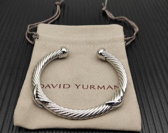 Pulseira David Yurman Double X em prata de lei 7 mm
