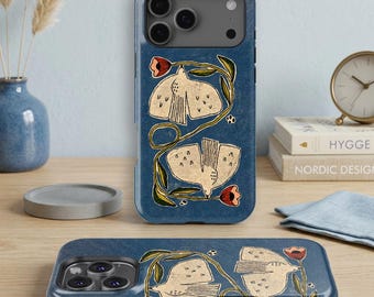 Folk Art Dove Phone Case, iPhone 18 17 16 15 14 13 12 11 Plus Mini Pro Max,Samsung Galaxy S26 S25 S24 S23 S22 S21 S20 Plus FE Ultra